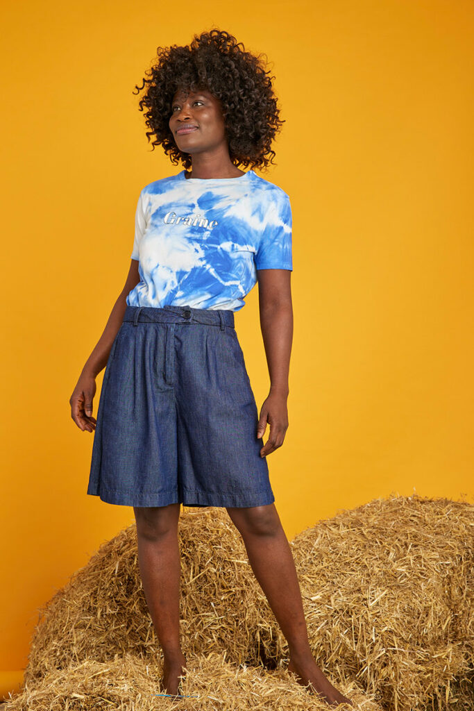 Graine Short Jardin Colore Denim Ss23jar001001